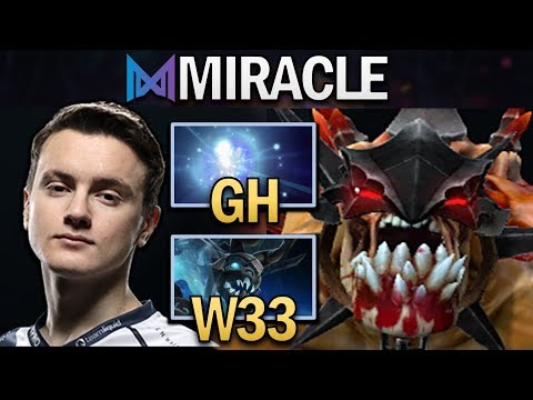 NIGMA.MIRACLE LIFSTEALER WITH GH AND W33 - DOTA 2 7.23F GAMEPLAY