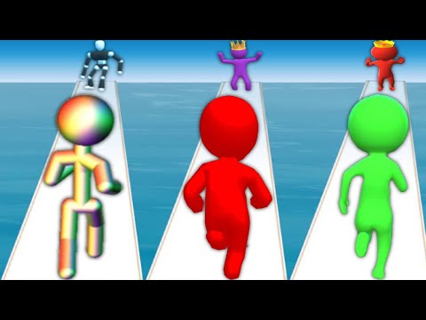 TALL MAN RUN vs COLOR RACE 3D vs SIZE UP - Triple Game