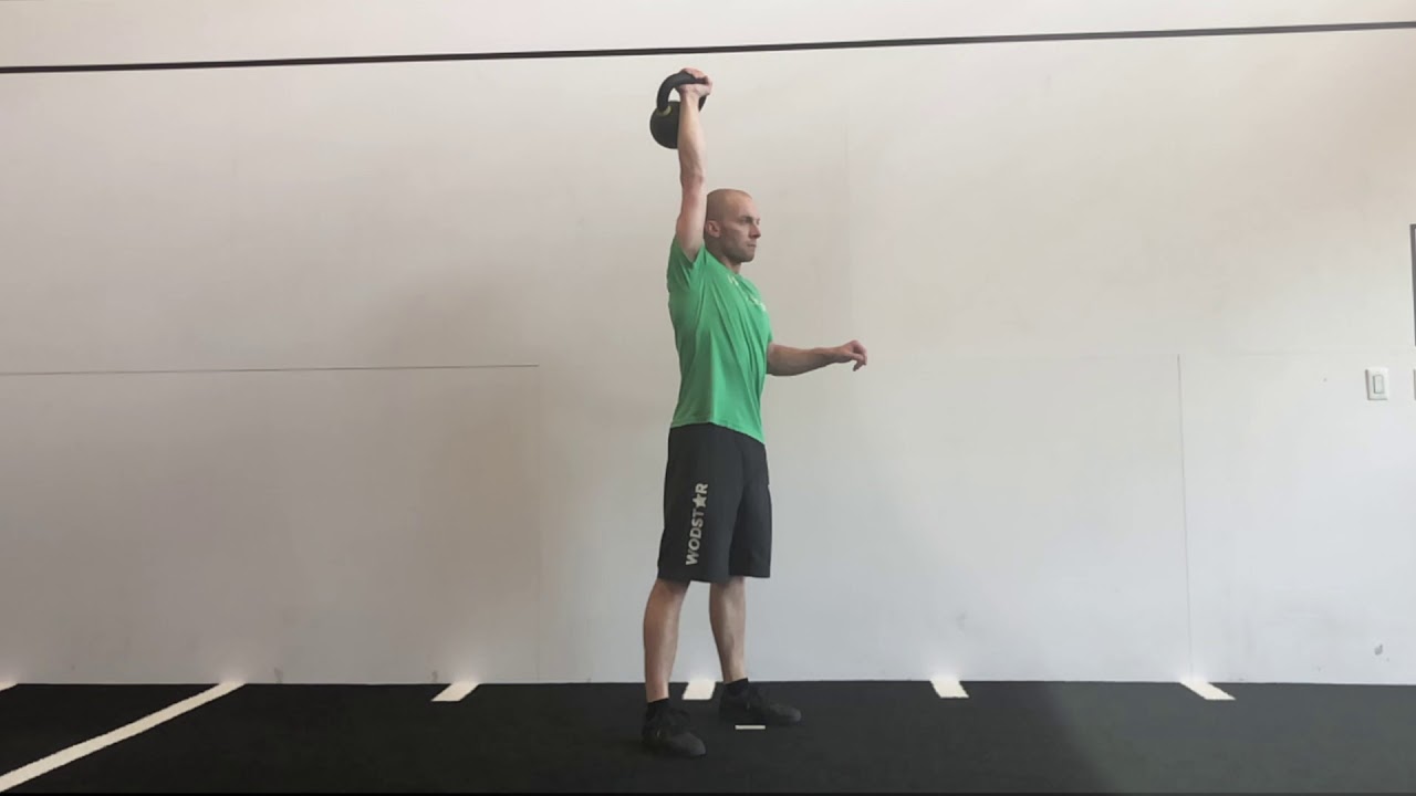 Single Arm Kettlebell Thruster - YouTube