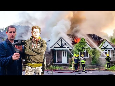 IT WAS STILL ON FIRE!!!!!🔥 Abandoned HOTEL