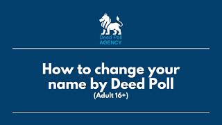 How to legally change your name by Deed Poll in the UK | How do I change my name?
