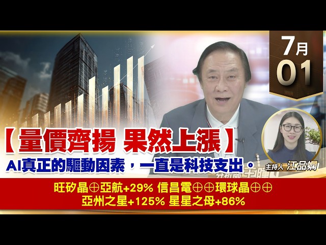 【財經至尊】 王曈  0701《【量價齊揚 果然上漲】》旺矽晶⊕亞航+29%    信昌電⊕⊕環球晶⊕⊕ 亞州之星+125% 星星之母+86%