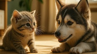 Abandoned Kitten Rescued by a Brave Dog | Heartwarming Animal Friendship Story