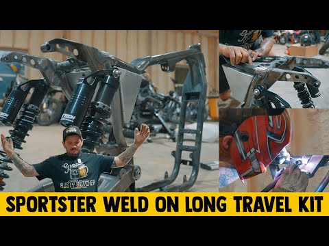 Installs: C&J Hooligan 8.5in Travel Subframe Kit for Sportsters