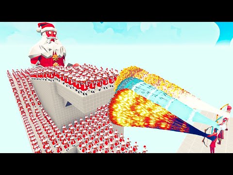 100x SANTA CLAUS + 2x GIANT vs 3x EVERY GOD - Totally Accurate Battle Simulator TABS