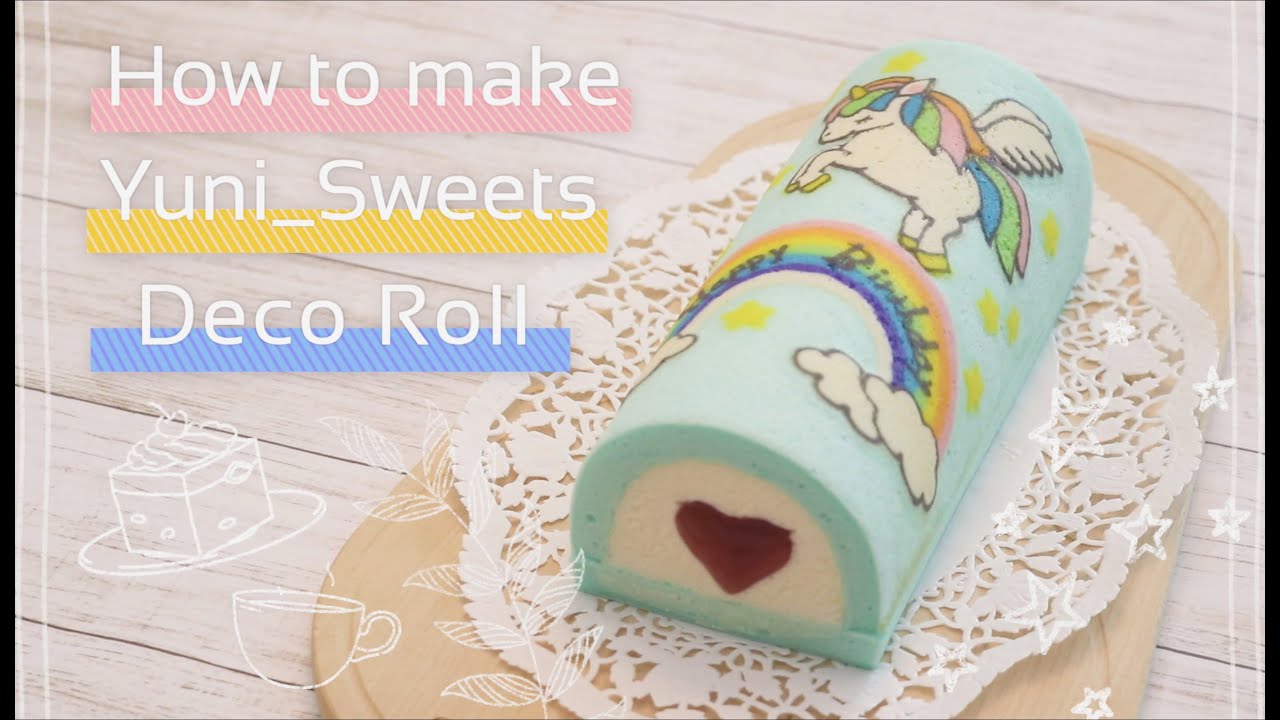 How to make pegasus design Roll cake! | yunisweets Deco Roll