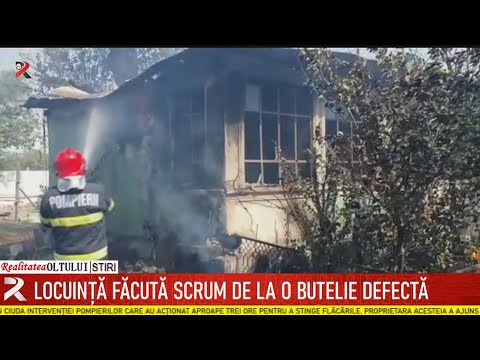 Locuință făcută scrum de la o butelie defectă