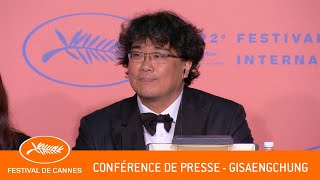 PALME D39OR  PARASITE  CONFERENCE DE PRESSE  VF