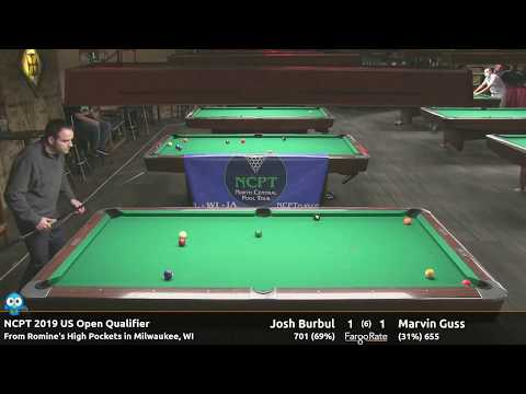Josh Burbul vs Marvin Guss - 2019 NCPT US Open 9-Ball qualifier