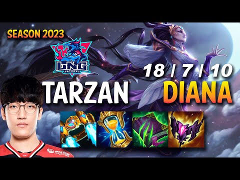LNG Tarzan DIANA vs GRAGAS Jungle - KR Ranked