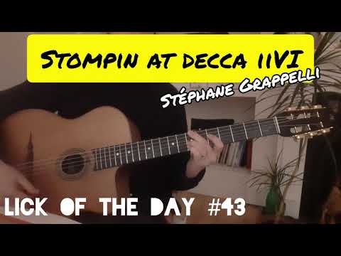 Gypsy Jazz Licks - Lick Of The Day #43 - ii V I -  Stèphane Grappelli, Stompin at Decca