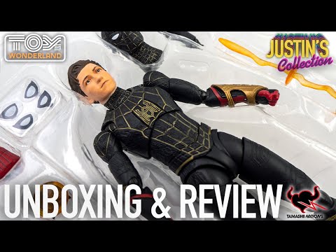 Spider-Man Black & Gold Suit No Way Home S.H.Figuarts Unboxing & Review