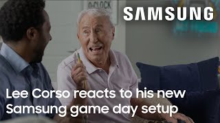 Samsung Lee Corso reacts to his new game day setup | Samsung