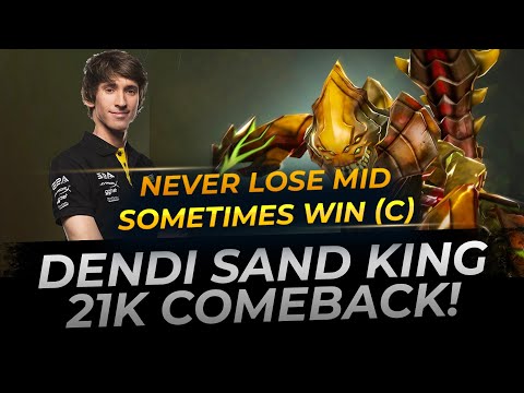 Dendi Sand King Mid 21k Comeback | Full Gameplay Dota 2 Replay