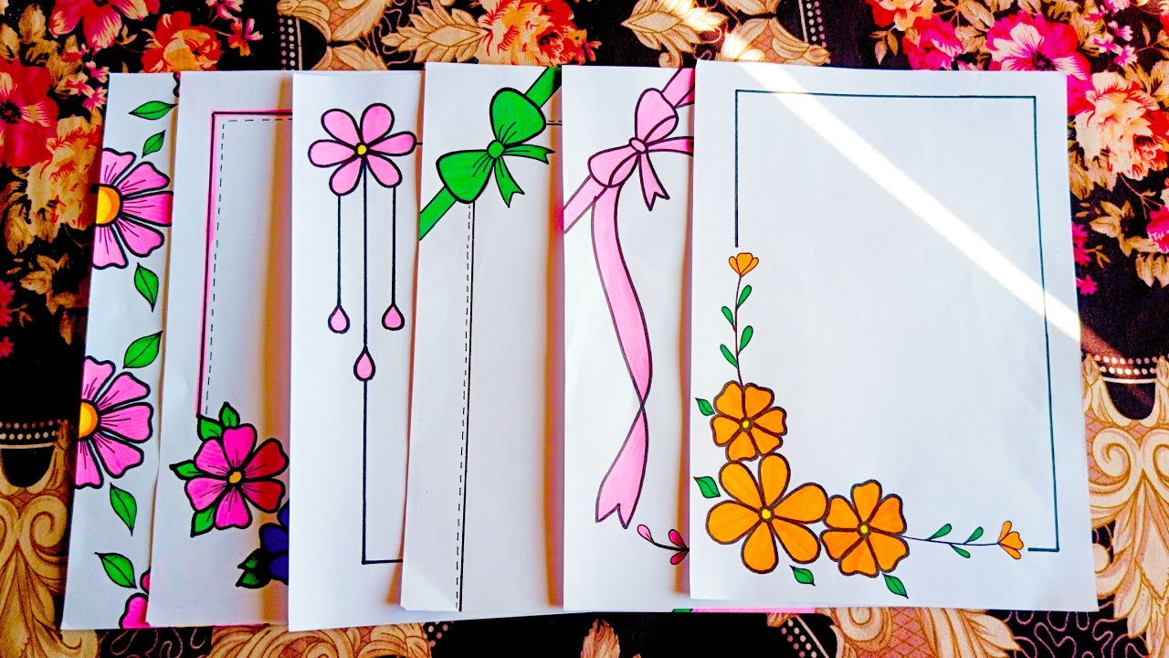 10 simple Border Designs/  for project/Project work designs/Assignment front page design handmade💯