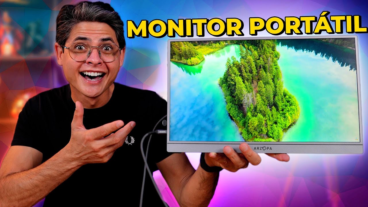 Miniatura da avaliação em vídeo de Monitor Portátil 15,6" FHD 1080P