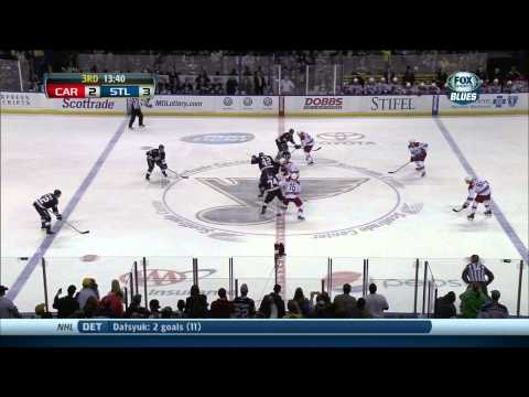 Alexander Steen wicked wrister goal 3-2 Carolina Hurricanes vs St. Louis Blues 11/16/13 NHL Hockey.