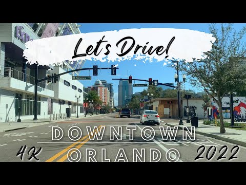 Driving Around DOWNTOWN ORLANDO - 4K - 2022 New Year!