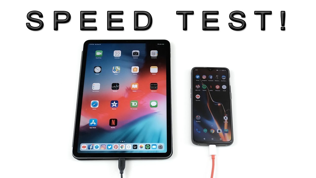 iPad Pro 2018 vs OnePlus 6T Quick Speed Test! [4K] 60fps