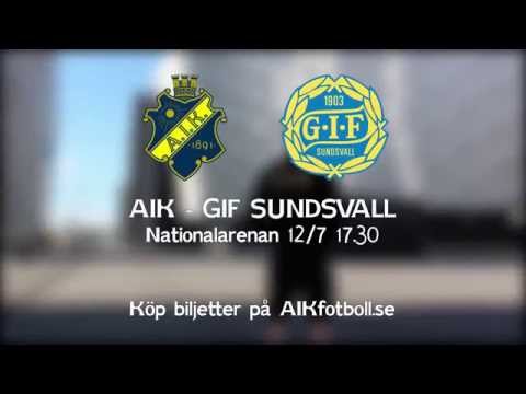 Reklamfilm inför mötet AIK-GiF Sundsvall 12/7