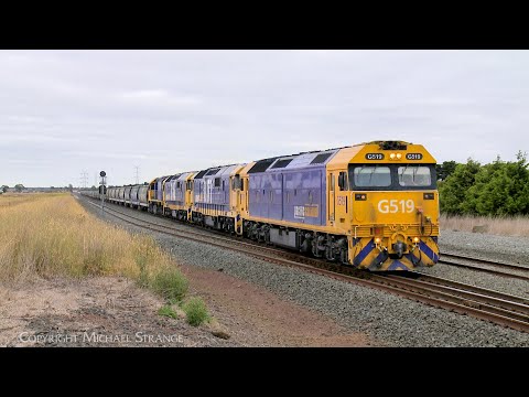7734V Pacific National Grain Train At Gheringhap With G519 8171 8166 XR559(12/12/2023) - PoathTV