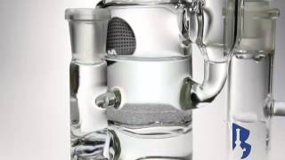 Bake Bros MAVERICK 18MM ASHCATCHER GRAVEL PERC RECYCLER 90 L CONFIG CLEAR 12-924