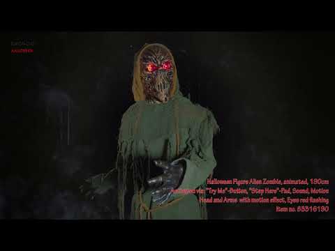 EUROPALMS Halloween Figur Alien Zombie, animiert, 190cm