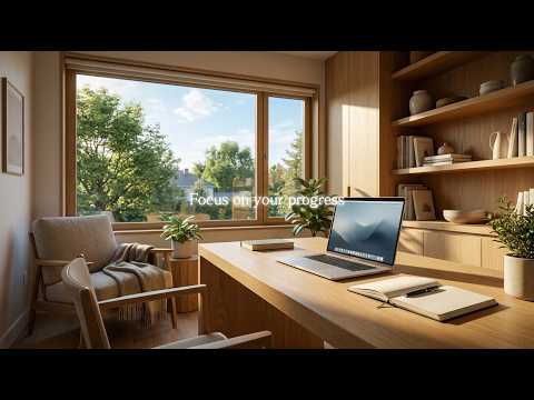 Deep Focus  Sunlit Modern Home Office & Warm Lo-Fi Beats (No Lyrics)