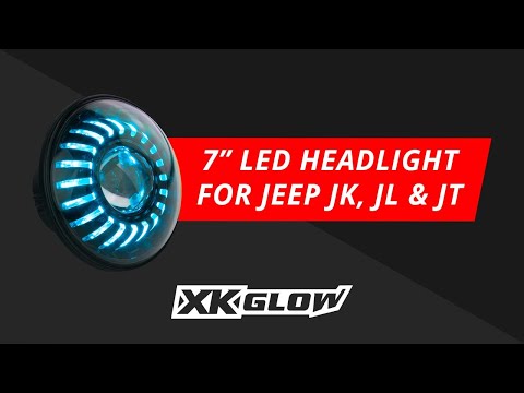 XKchrome LED headlight kit for 2020-2022 Jeep Gladiator JT with mounting brackets