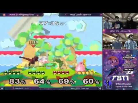 FBT7 - Fade (P1) + CFR (P2) vs ORLY (P3) + Zicore (P4) - Melee Doubles Loser's Quarters