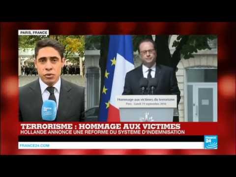 Hommage aux victimes du terrorisme : Hollande annonce une réforme du système d'indemnisation