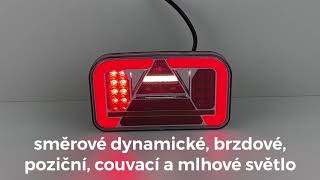 Združená LED lampa pravá zadná s dynamickou smerovkou 12/24V