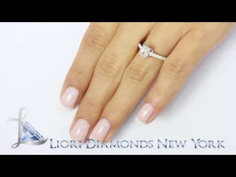 ER-SOLD-109 - 1.29 Carat F-VS1 Radiant Cut Natural Diamond Engagement Ring 18k White Gold