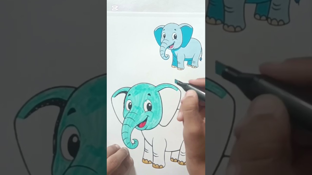 “Coloring Elephant Comparison – Which One Looks Better?”
