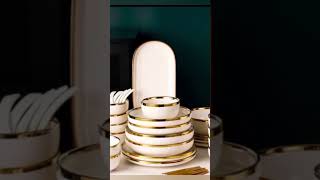 CERAMIC PLATES AND BOWLS SET