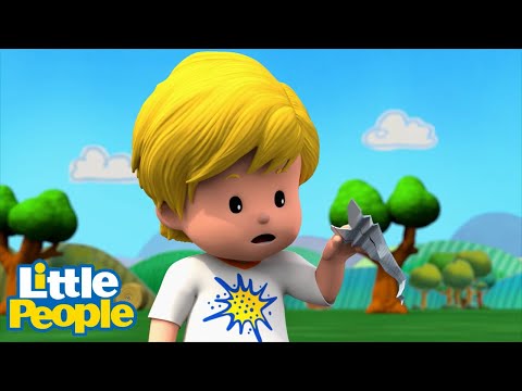 Paper Plane Challenge! | Little People Mini Adventures | Kids Cartoons - Kids TV Series, Kingdom Kids Zone - Little People - Fisher Price