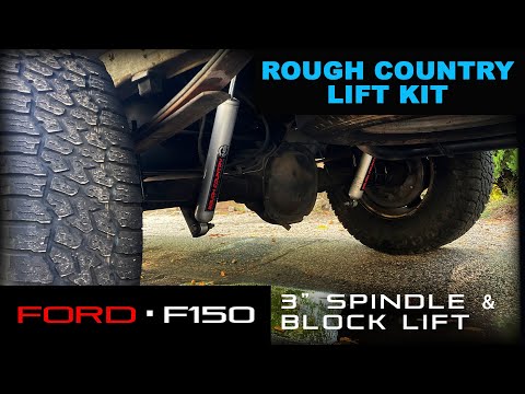 1999 Ford F150 Rough Country 3in Lift Kit with Spindle, Shocks and Blocks