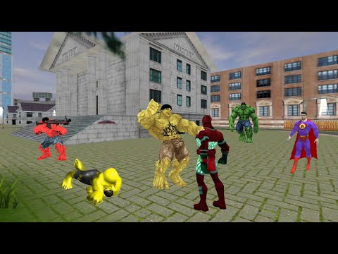 Flying Captain Superhero Battle | Captain Hero Vs Red Hulk Vs Superman Vs Monster Vs Light Hero