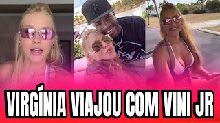 VIRGÍNIA MOSTRA VIAGEM COM VINI JUNIOR PARA JAMAICA