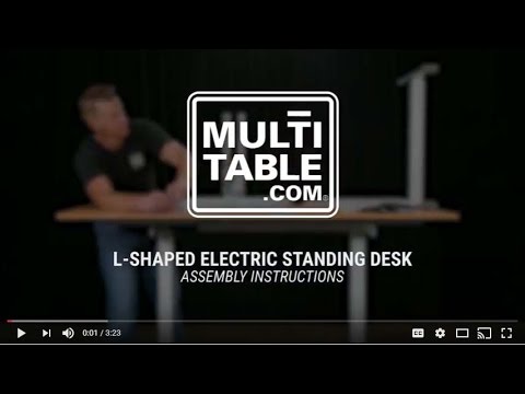 MultiTable L-Shaped Standing Desk Easy Assembly