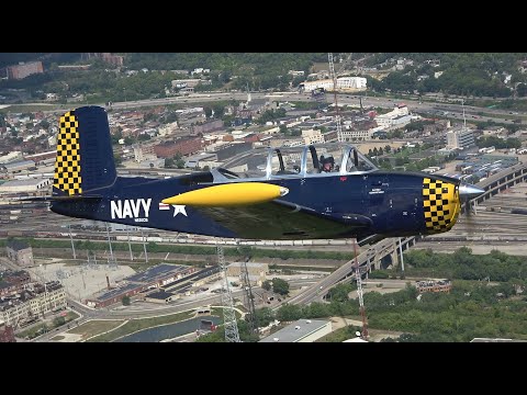Lunken Airport Days Sunday, 9/3/2023.  B-29 "Doc",  T-34 Formation Flight,  Tri-State Warbird Museum