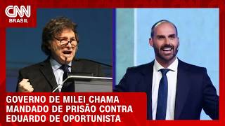 Vídeo: Por que Milei vê mandado de prisão contra Eduardo Bolsonaro como oportunista? | CNN 360°