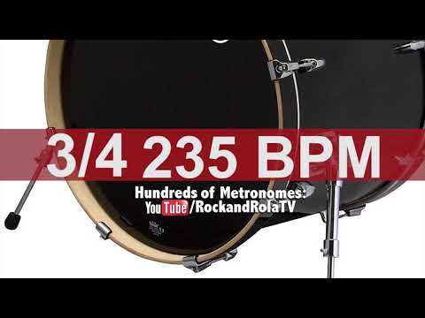 🔴 235 BPM 3/4 Kick Drum Metronome