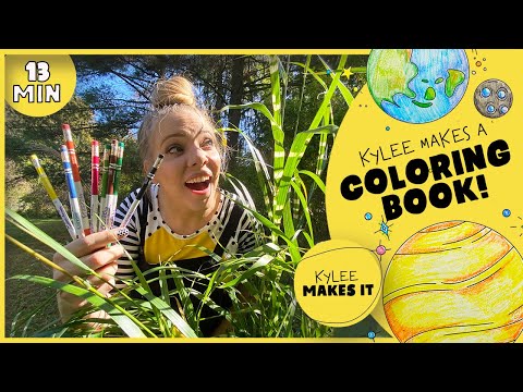 Kylee Makes a Coloring Book! Learn & Practice Coloring the Planets in a Solar System Coloring Book!