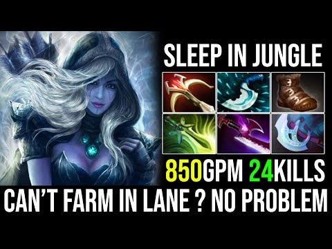 When Pro Drow Ranger Can't Farm in Lane | Monster Sleeping in Jungle 850GPM By Top 28 Rank Dota 2