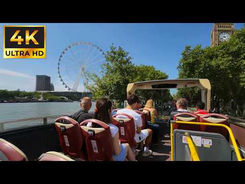EPIC London Views From The Hop On Hop Off Bus (4K)