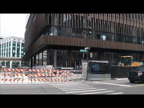 Downtown Detroit: Woodward Ave; Hudson's Site; Campus Martius; Michigan Ave. July, 2023 Drive.