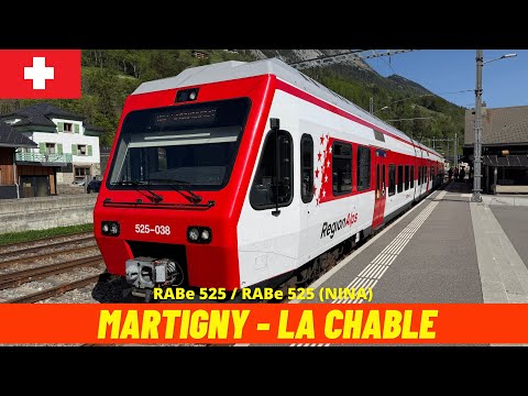 Cab Ride Martigny → Le Châble → Martigny (St-Bernard Express, Switzerland-May 2025) driver's view 4K
