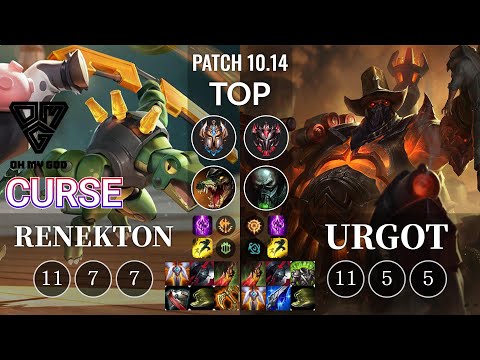 OMG Curse Renekton vs Urgot Top - KR Patch 10.14