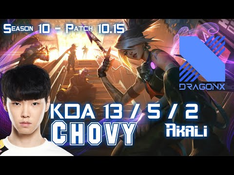 DRX Chovy AKALI vs CAMILLE Top - Patch 10.15 KR Ranked
